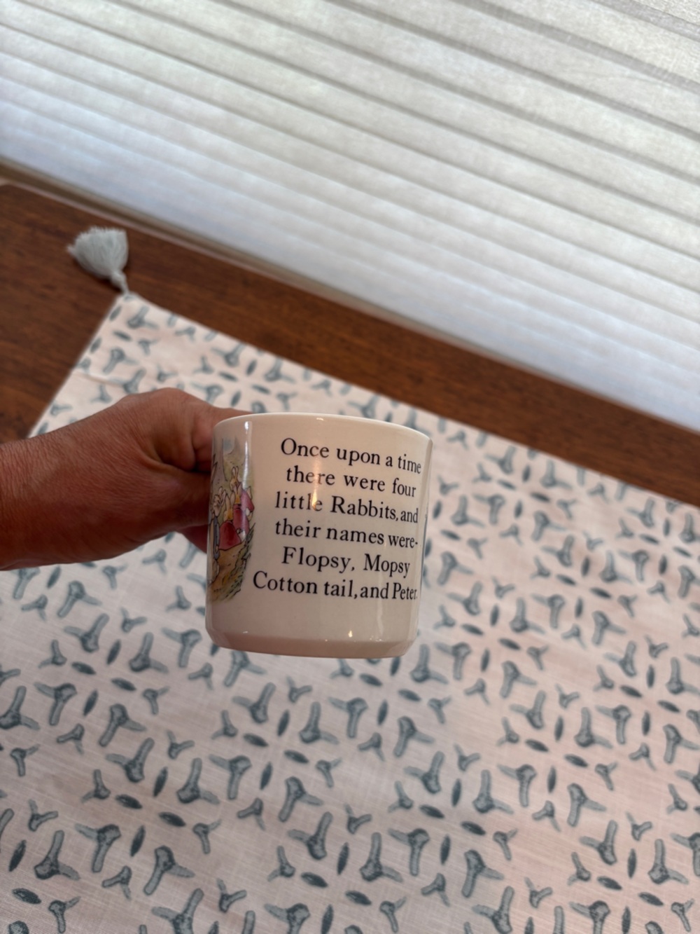 Wedgewood Children's Storybook Mug with Peter Rabbit Quote
